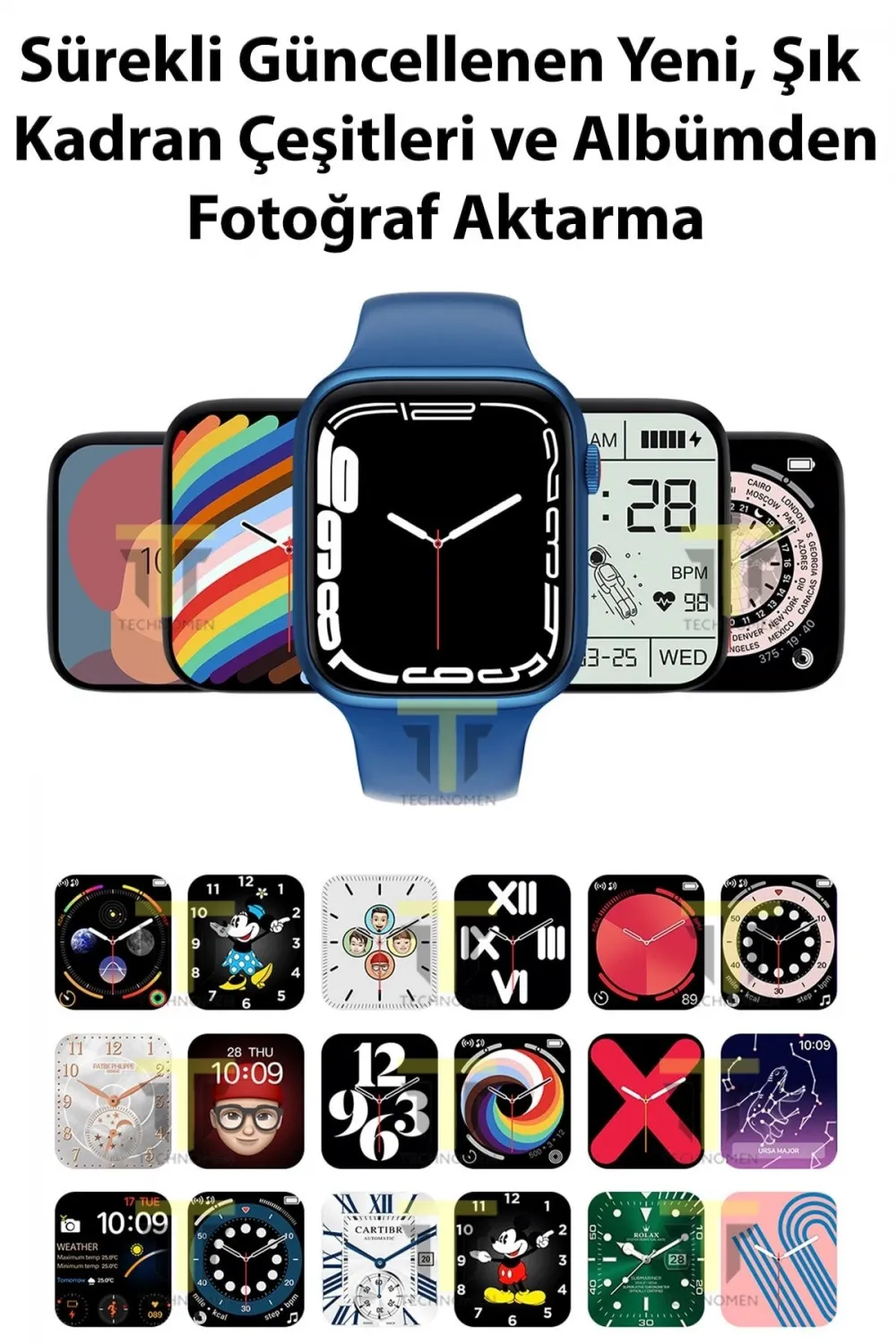 T700s Akıllı Saat Ios&android Destekli Arama Özellikli Sensörlü Smart Watch