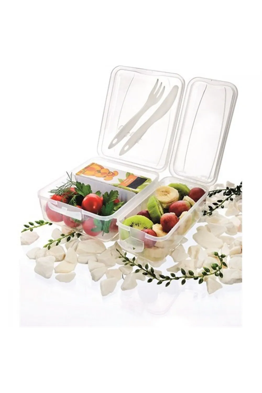 Takeaway Ergonomik Asorti Çatal Bıçaklı Pratik Yoğurt Saklama Kabı
