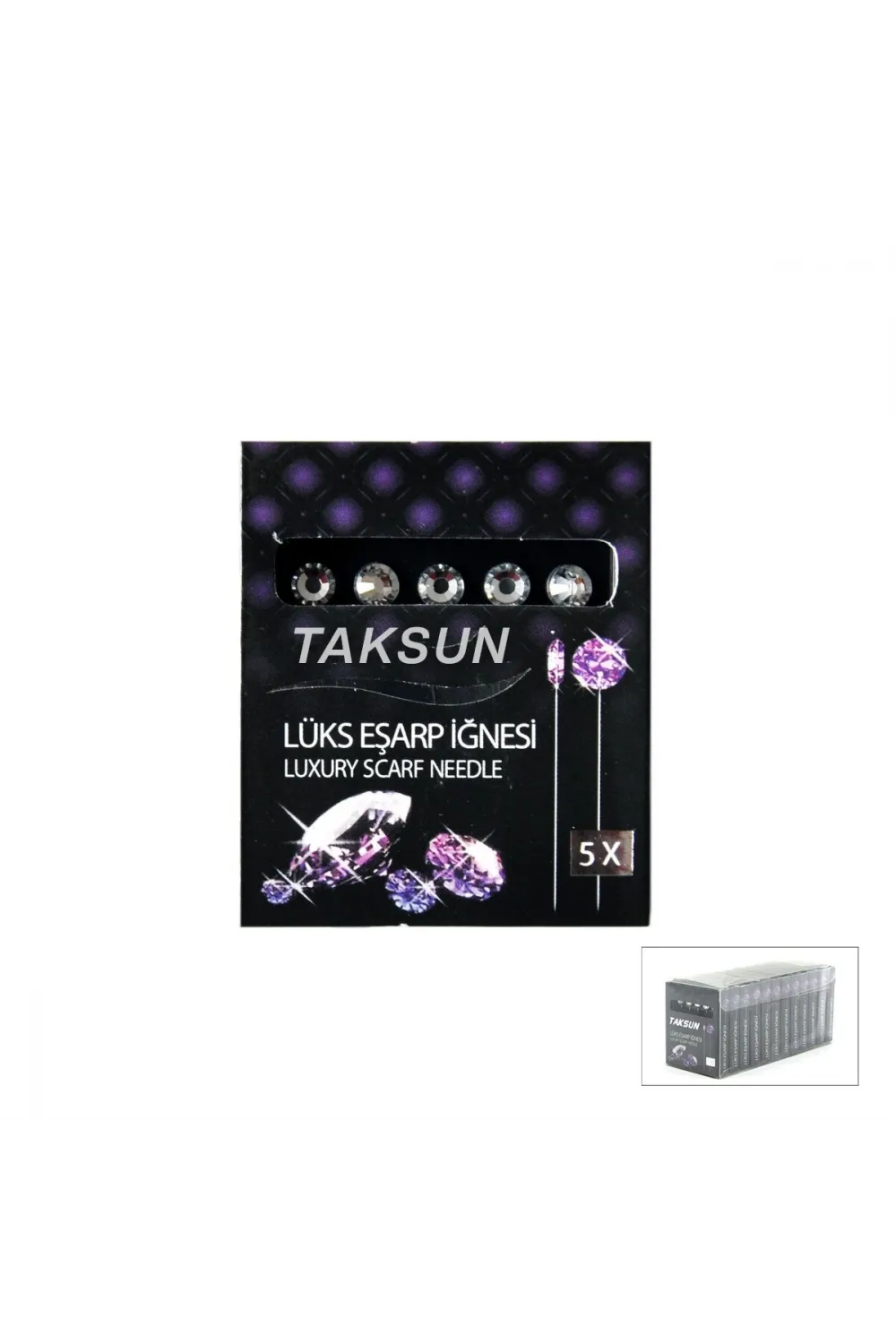 Taksun 5 Pcs Siyah Lux Başörtü Ve Eşarp Iğnesi IEG6TDC