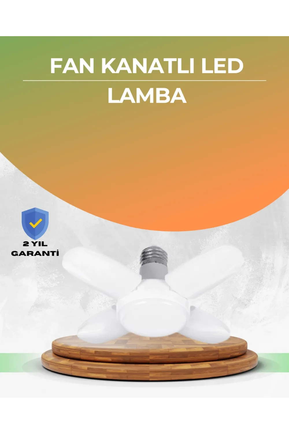 Tasarruflu Pervane Led Ampül 4 Kollu 60 Watt Geniş Alan Aydınlatma