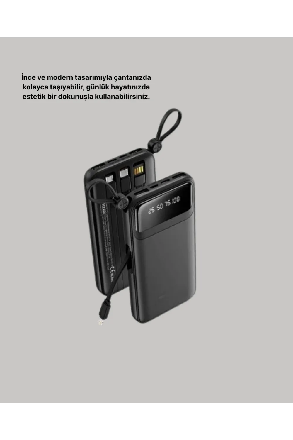 Taşınabilir 20.000 Mah Hızlı Şarj Powerbank 4 Çıkışlı
