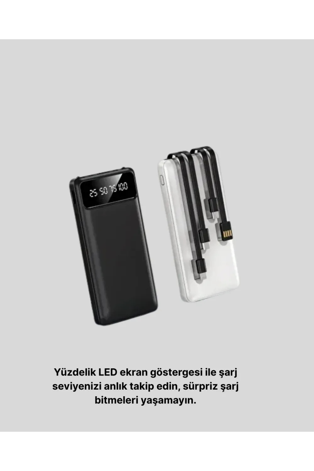 Taşınabilir 20.000 Mah Hızlı Şarj Powerbank 4 Çıkışlı