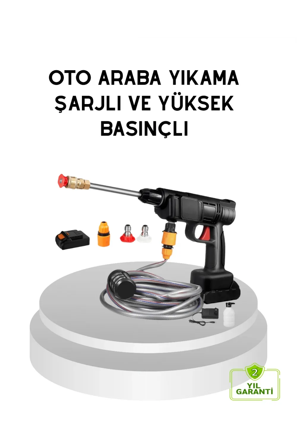 Taşınabilir Akülü Araba Yıkama Makinesi 1.7 Mpa Basınçlı Ve Ergonomik Tasarımlı