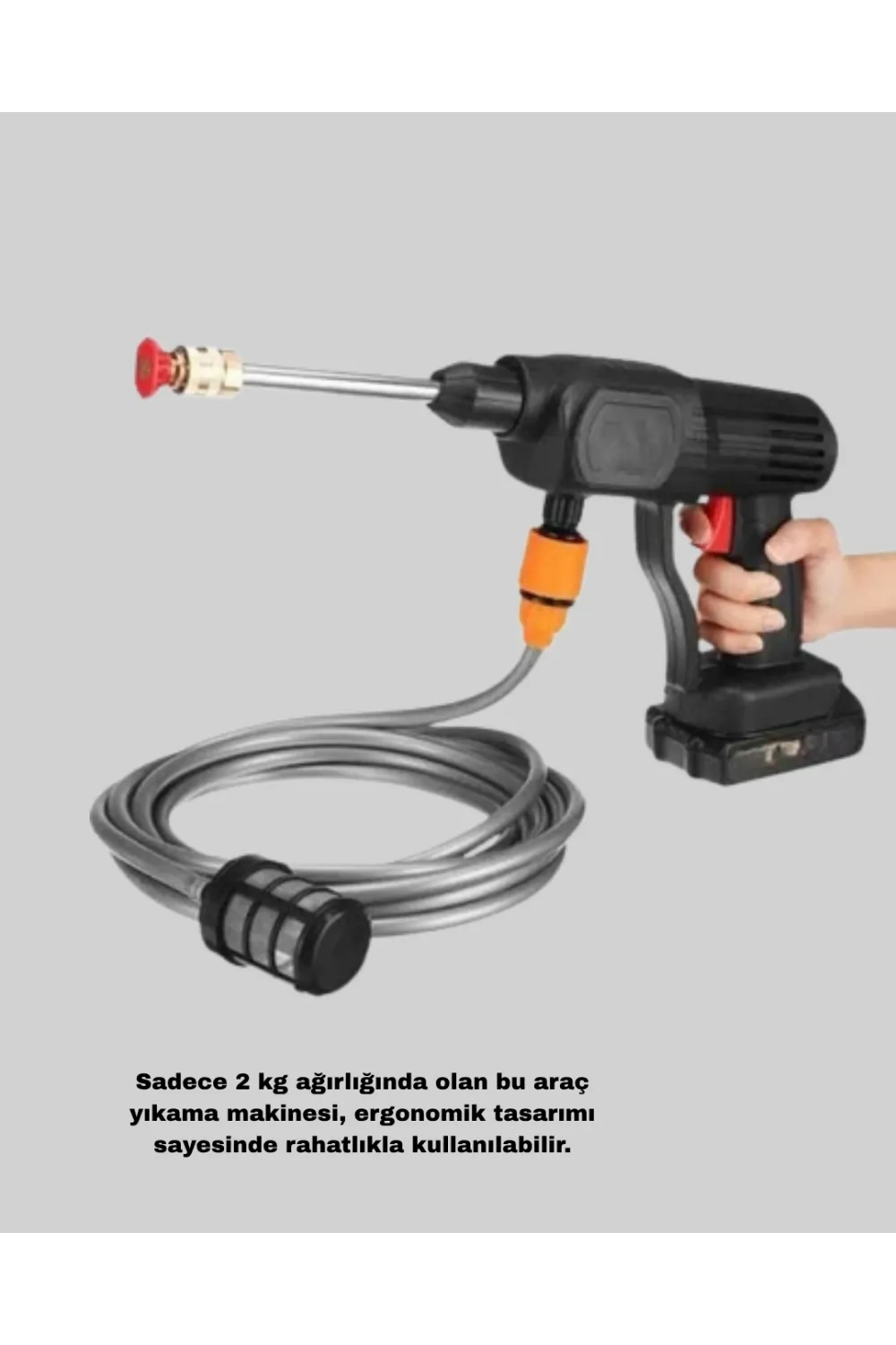 Taşınabilir Akülü Araba Yıkama Makinesi 1.7 Mpa Basınçlı Ve Ergonomik Tasarımlı