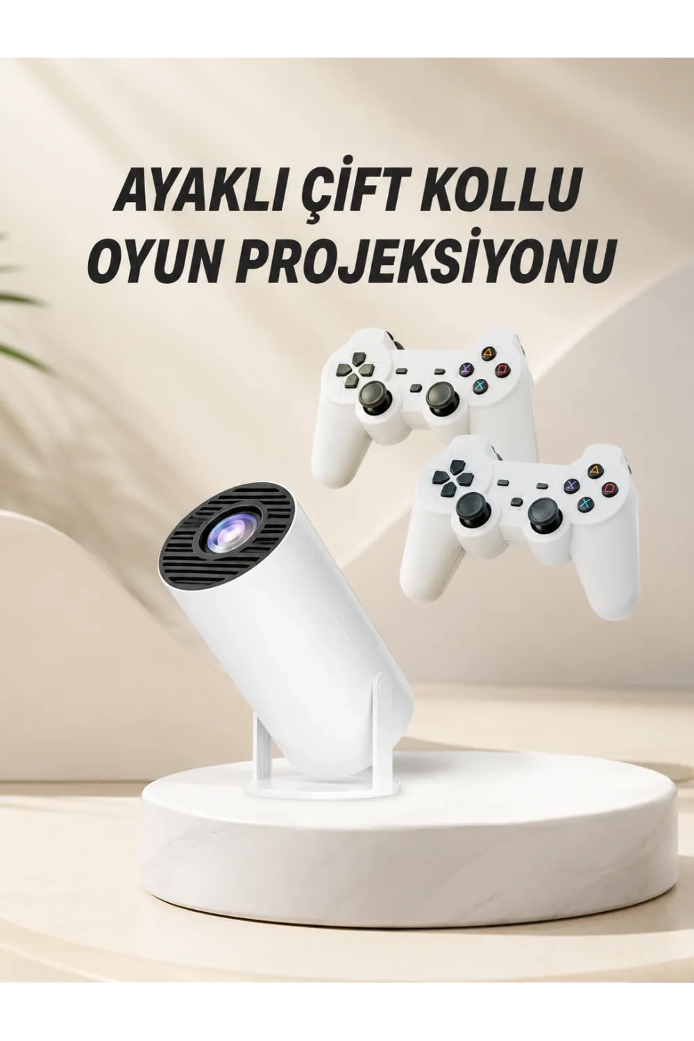 Taşınabilir Android Projeksiyon Ayaklı Çift Kollu 4k Çözünürlüklü Sinema Projeksiyonu