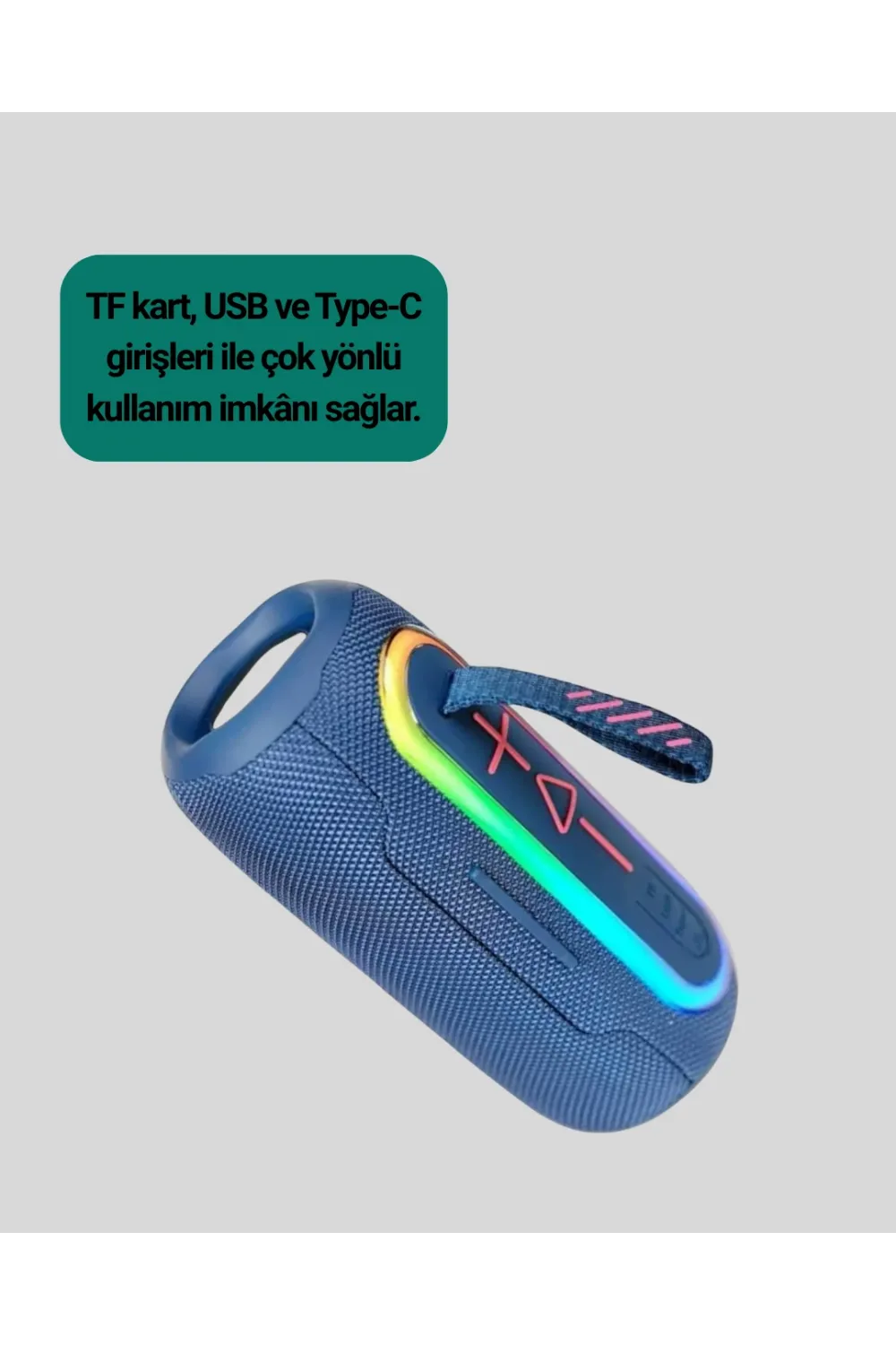Taşınabilir Bluetooth Hoparlör Kırmızı Ip67 Su Geçirmez