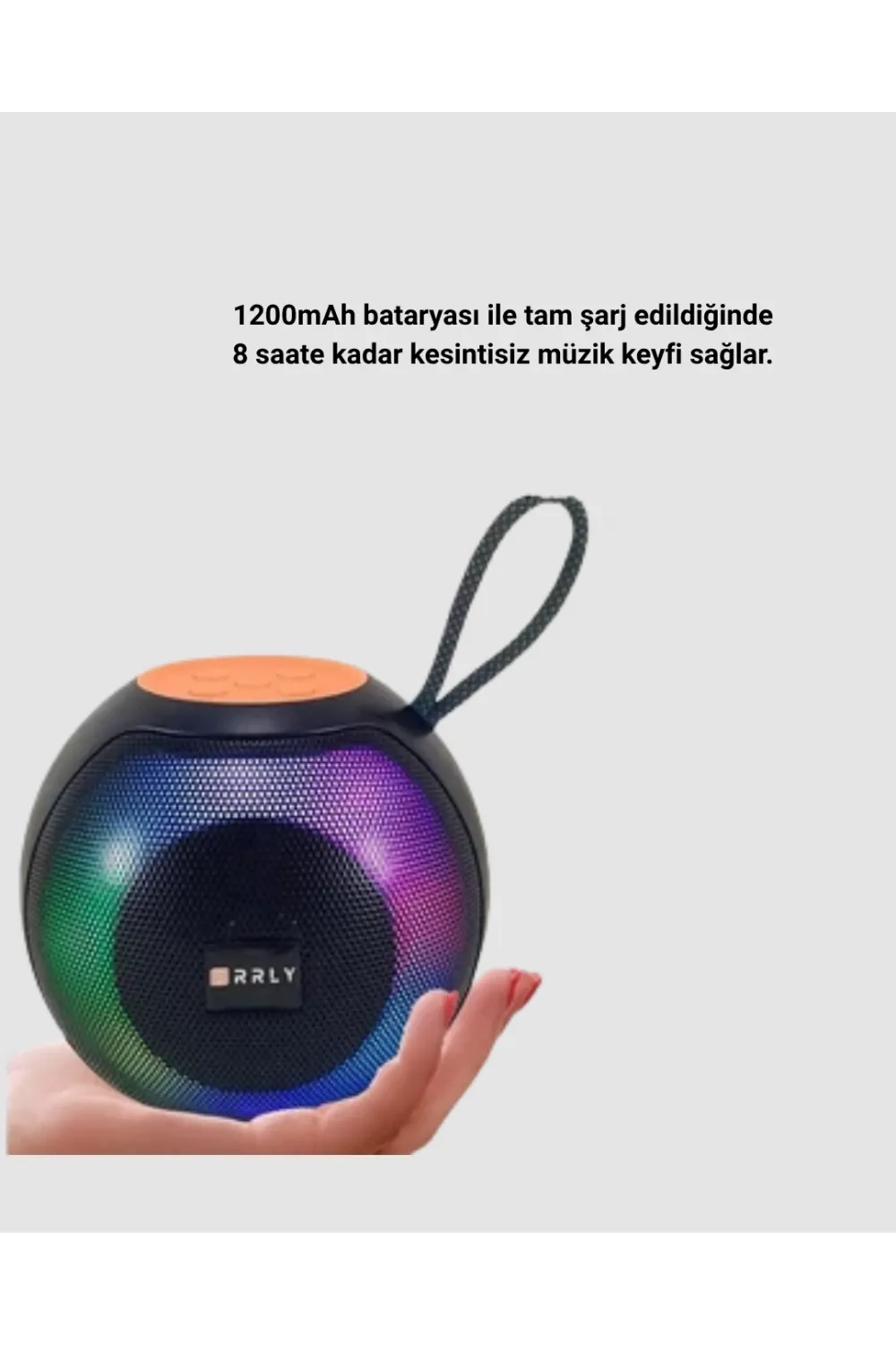 Taşınabilir Bluetooth Hoparlör – Rgb Işıklı, Güçlü Bas Ve 8 Saat Pil Ömrü