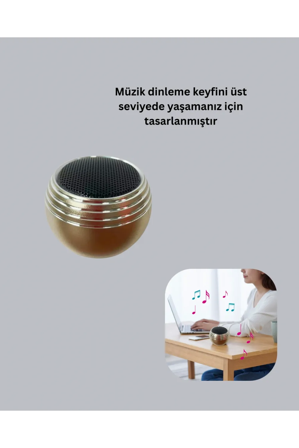 Taşınabilir Bluetooth Hoparlör Yüksek Ses Kaliteli Mini Tasarım