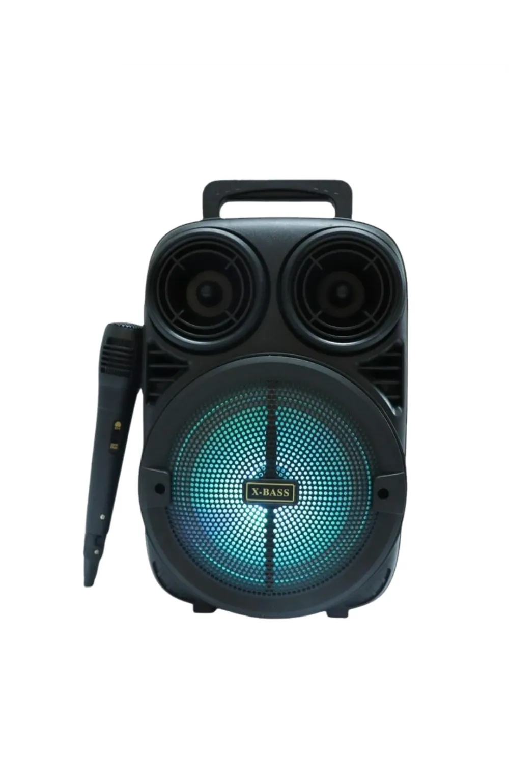 Taşınabilir Bluetooth Speaker Mikrofonlu Karaoke Hoparlör Rgb Işıklı 6.5 İnç Güçlü Ses