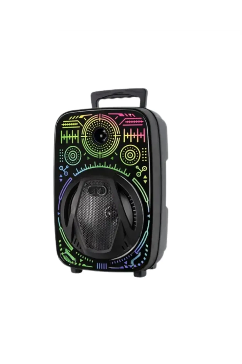 Taşınabilir Bluetooth Speaker Mikrofonlu Rgb Işıklı Karaoke Ses Sistemi