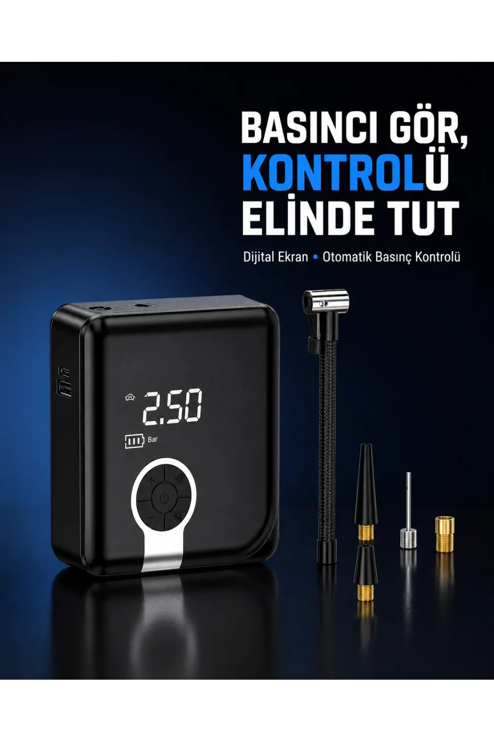 Taşınabilir Diyafram Tip Kompresör Yüksek Basınç Kapasiteli
