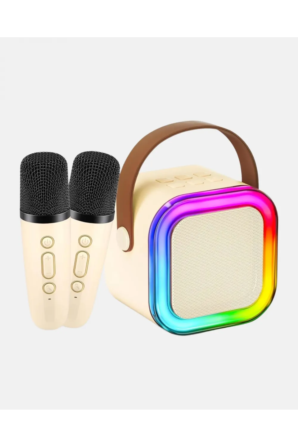Taşınabilir Karaoke Hoparlör Bluetooth 5.0 Ve Çift Mikrofonlu