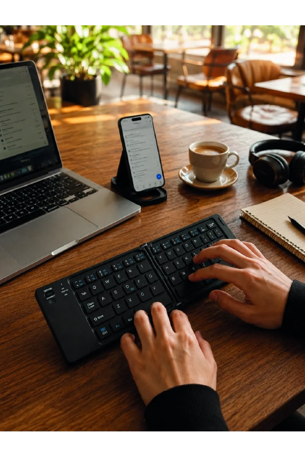 Taşınabilir Katlanabilir Bluetooth Klavye İos Android Windows Uyumlu