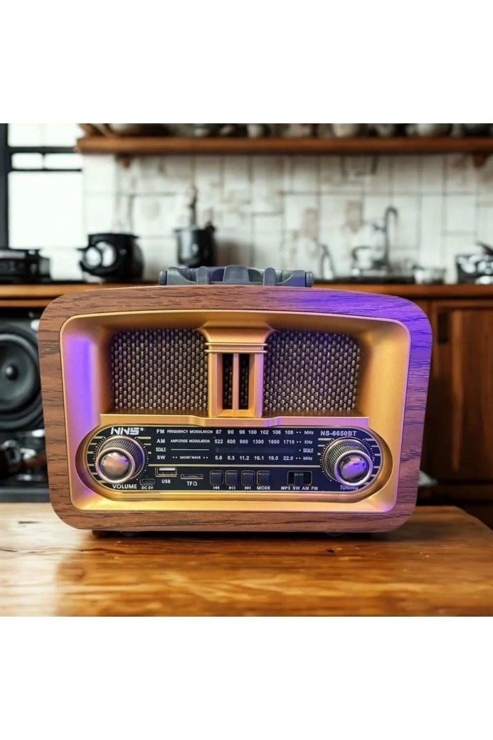 Taşınabilir Klasik Am/fm/sw  Retro Ev Radyo Usb İle Şarj Olabilen Retro Radyo