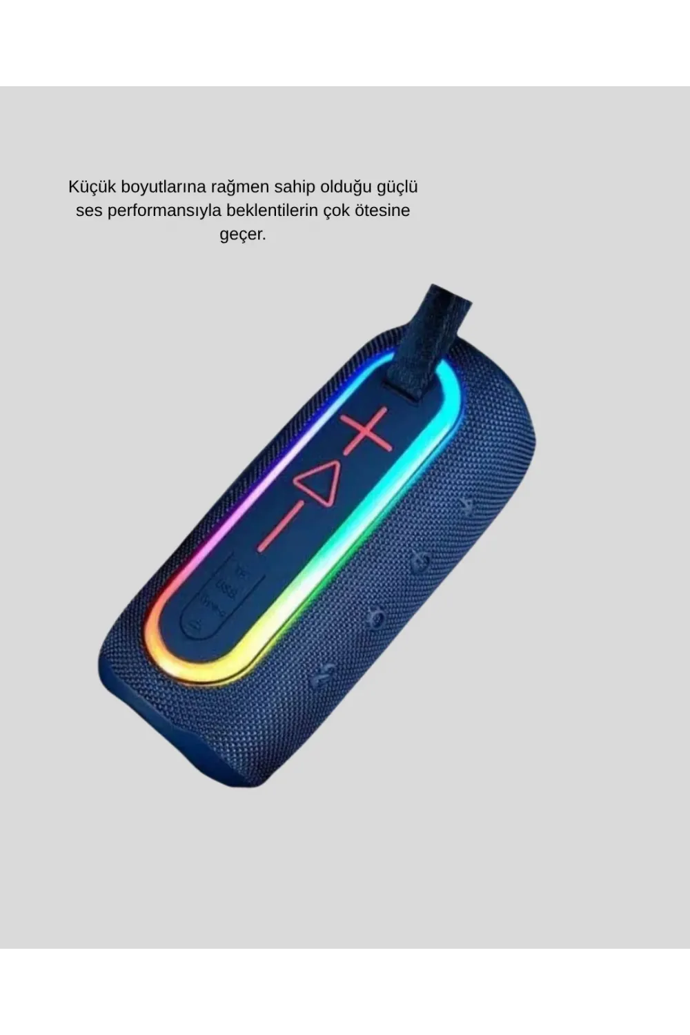 Taşınabilir Mini Bluetooth Hoparlör Güçlü Ses Ve Şık Kırmızı Tasarım