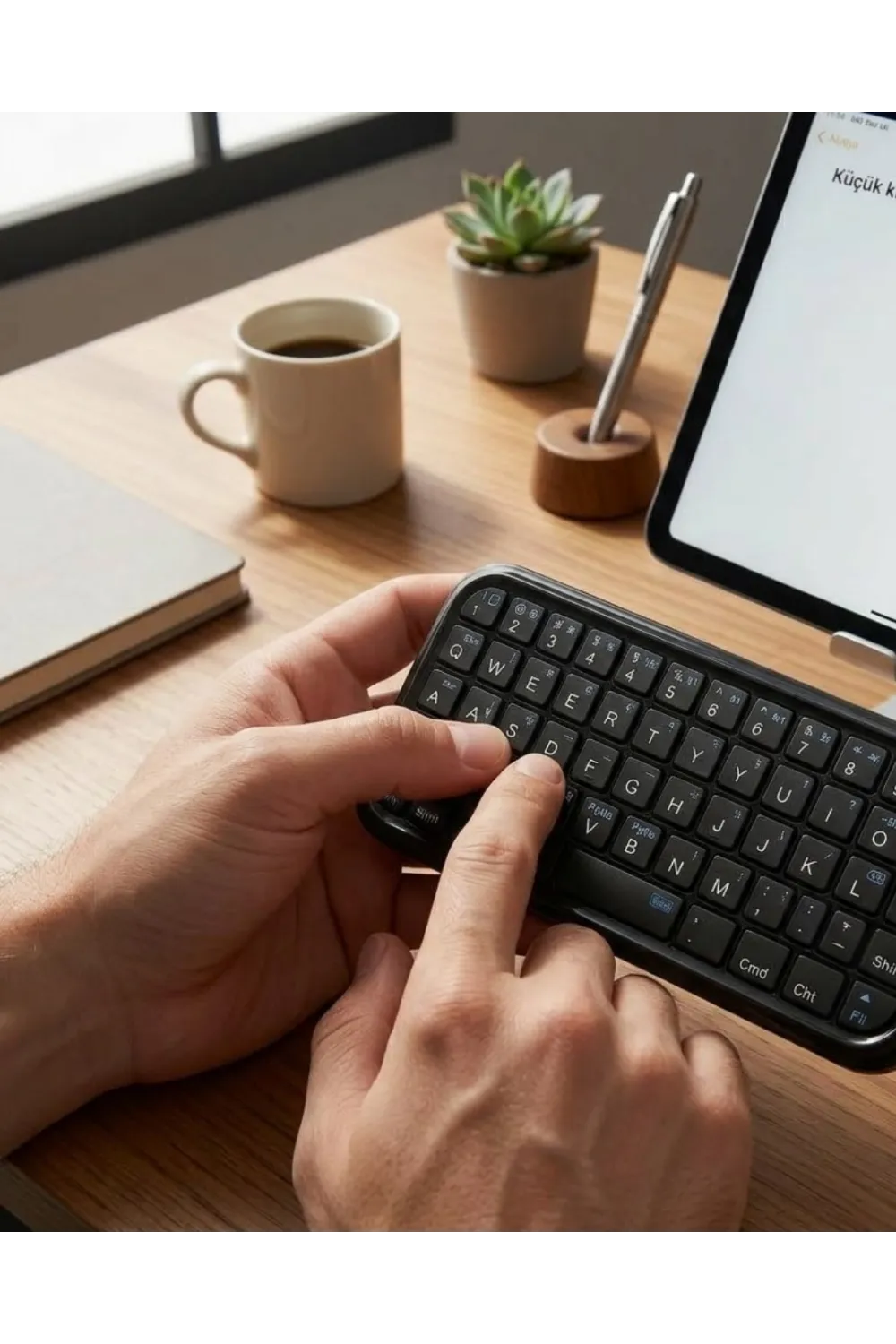 Taşınabilir Mini Bluetooth Klavye Şarjlı Kablosuz Klavye