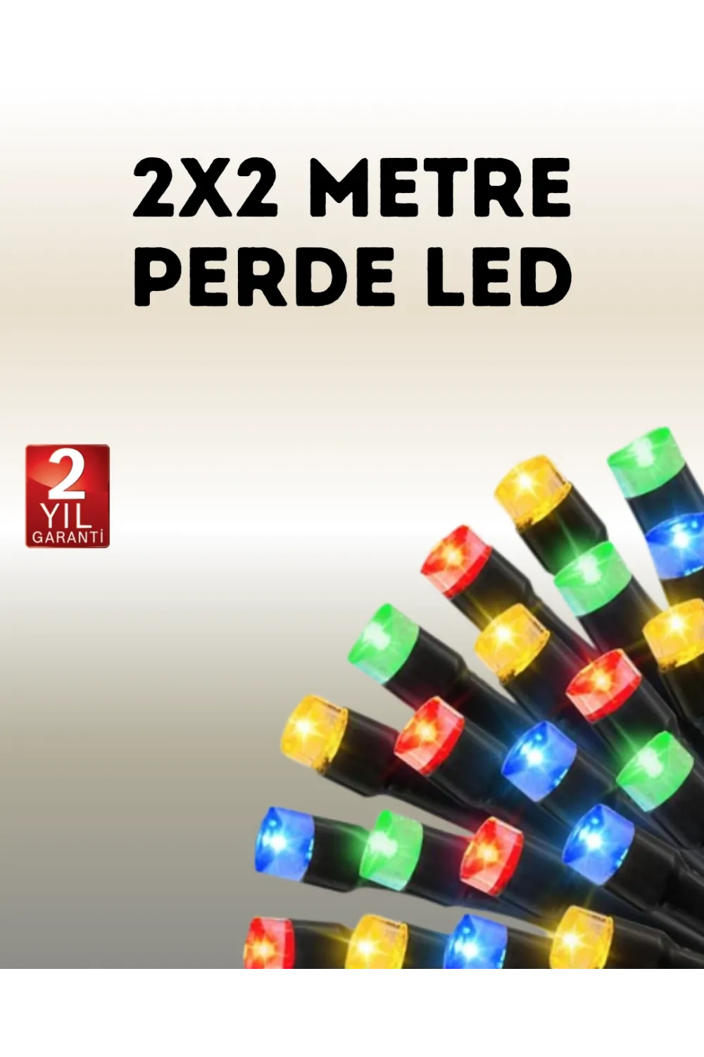 Taşınabilir Pil İle Çalışan Led Işık – 2x2 Metre Perde Modeli