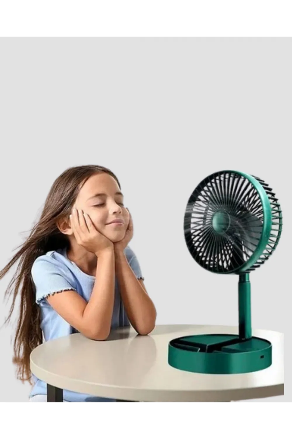 Taşınabilir Şarjlı Mini Fan – Katlanabilir Gövde, 3 Hız Kademesi