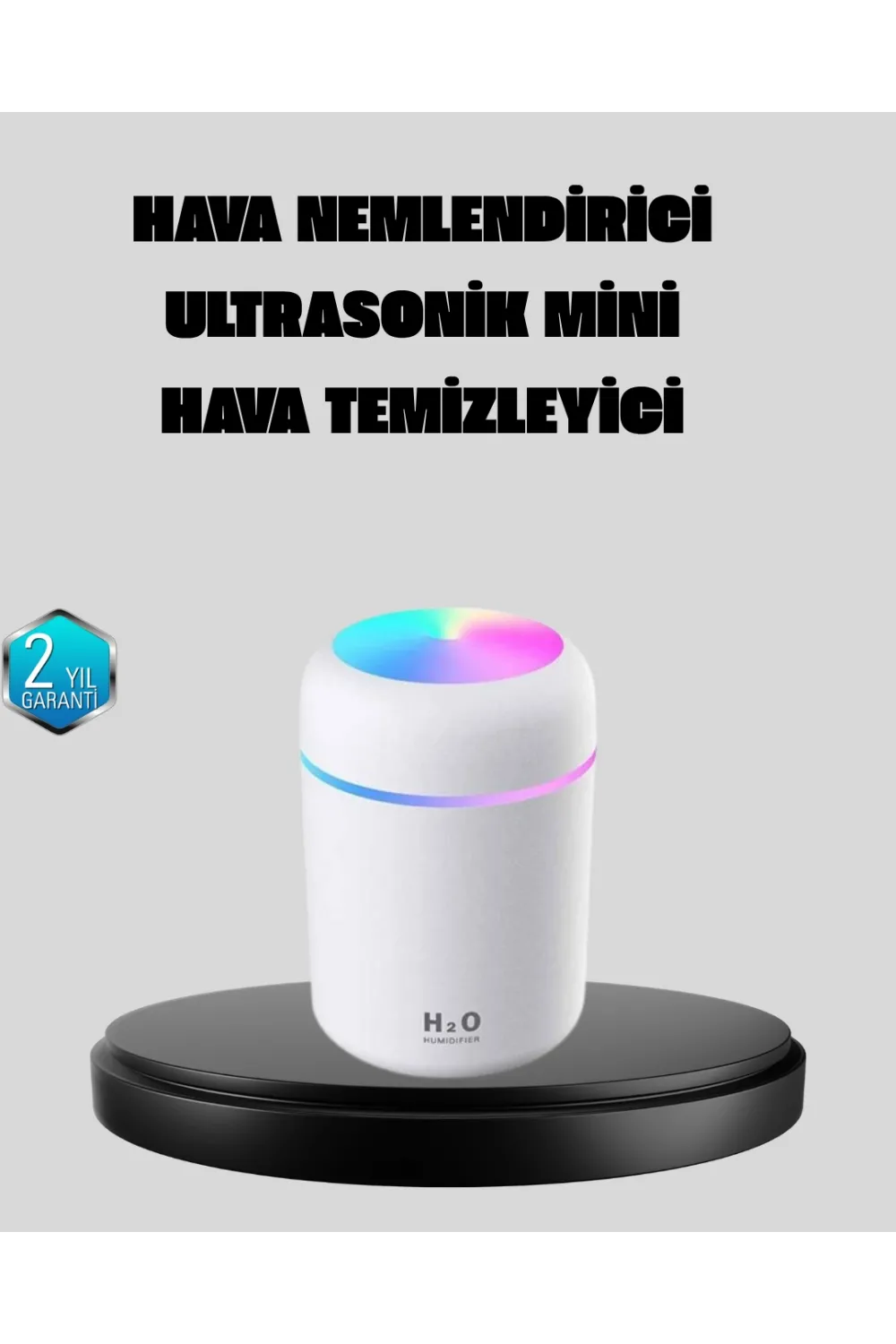 Taşınabilir Usb Mini Nemlendirici – Led Aydınlatmalı, Çift Püskürtme Modu