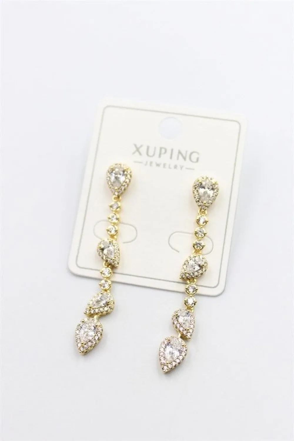 Taşlı Küpe - Altın