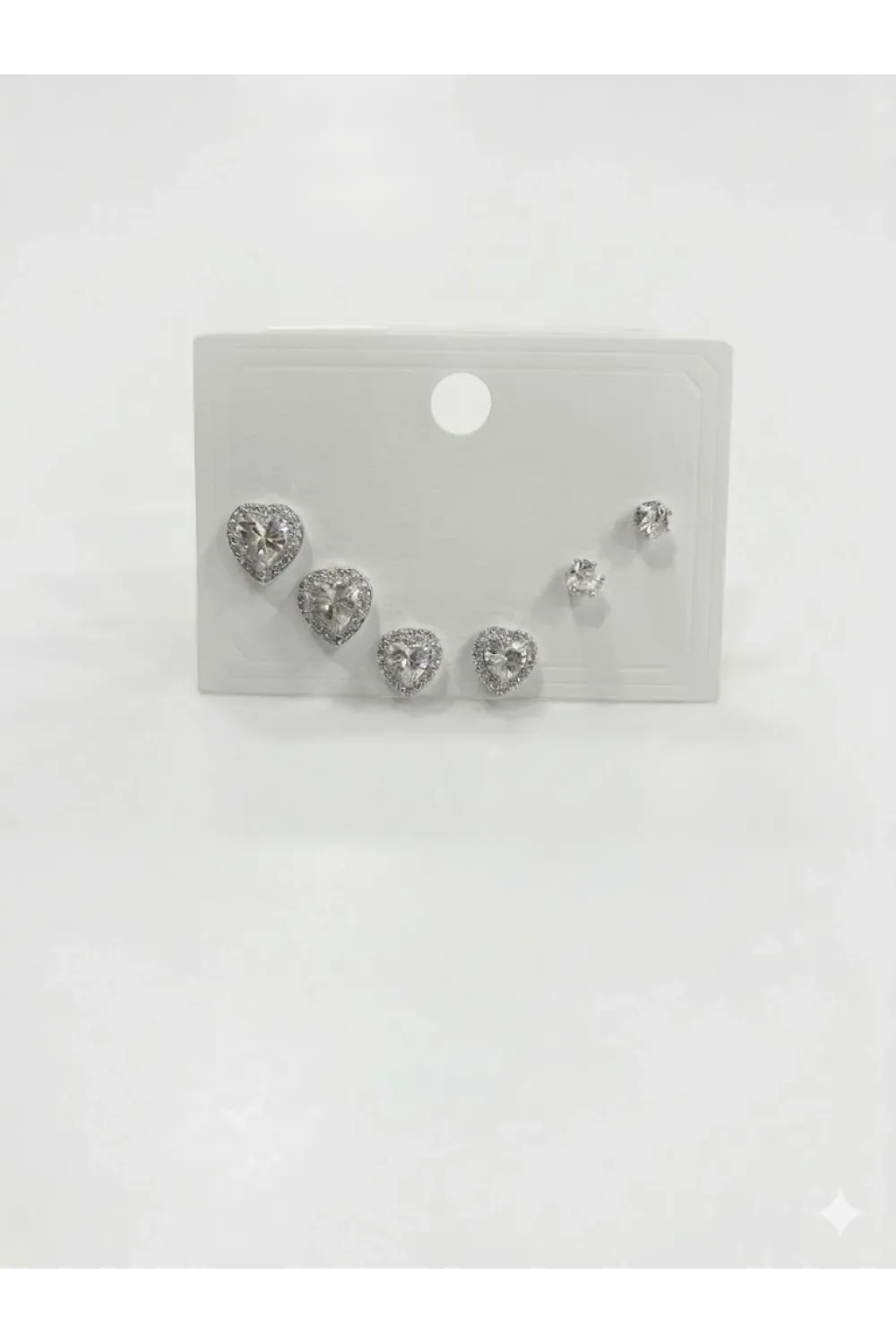Taşlıkalp Detaylı Altılı Küpe - Kp00595