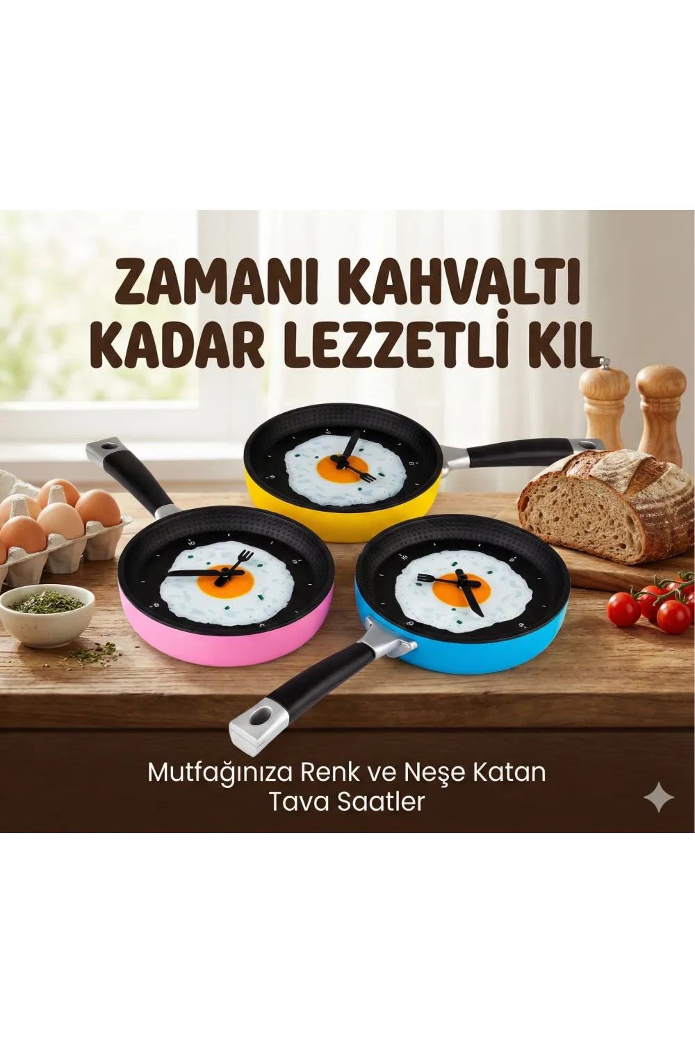 Tava Konseptli Duvar Saati