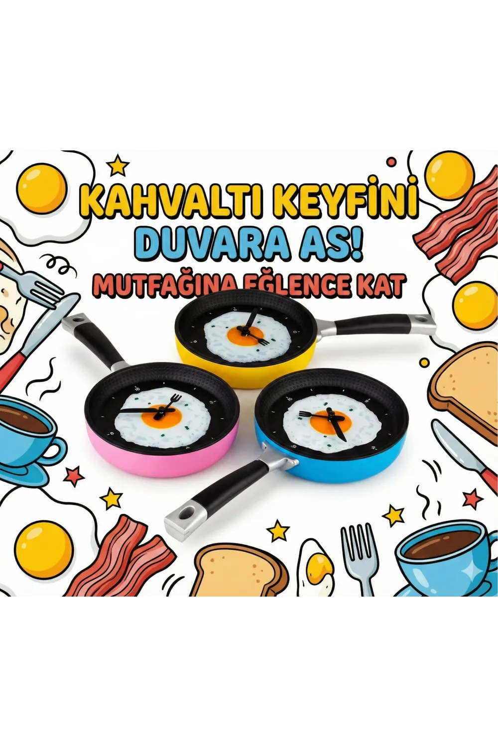 Tava Konseptli Duvar Saati