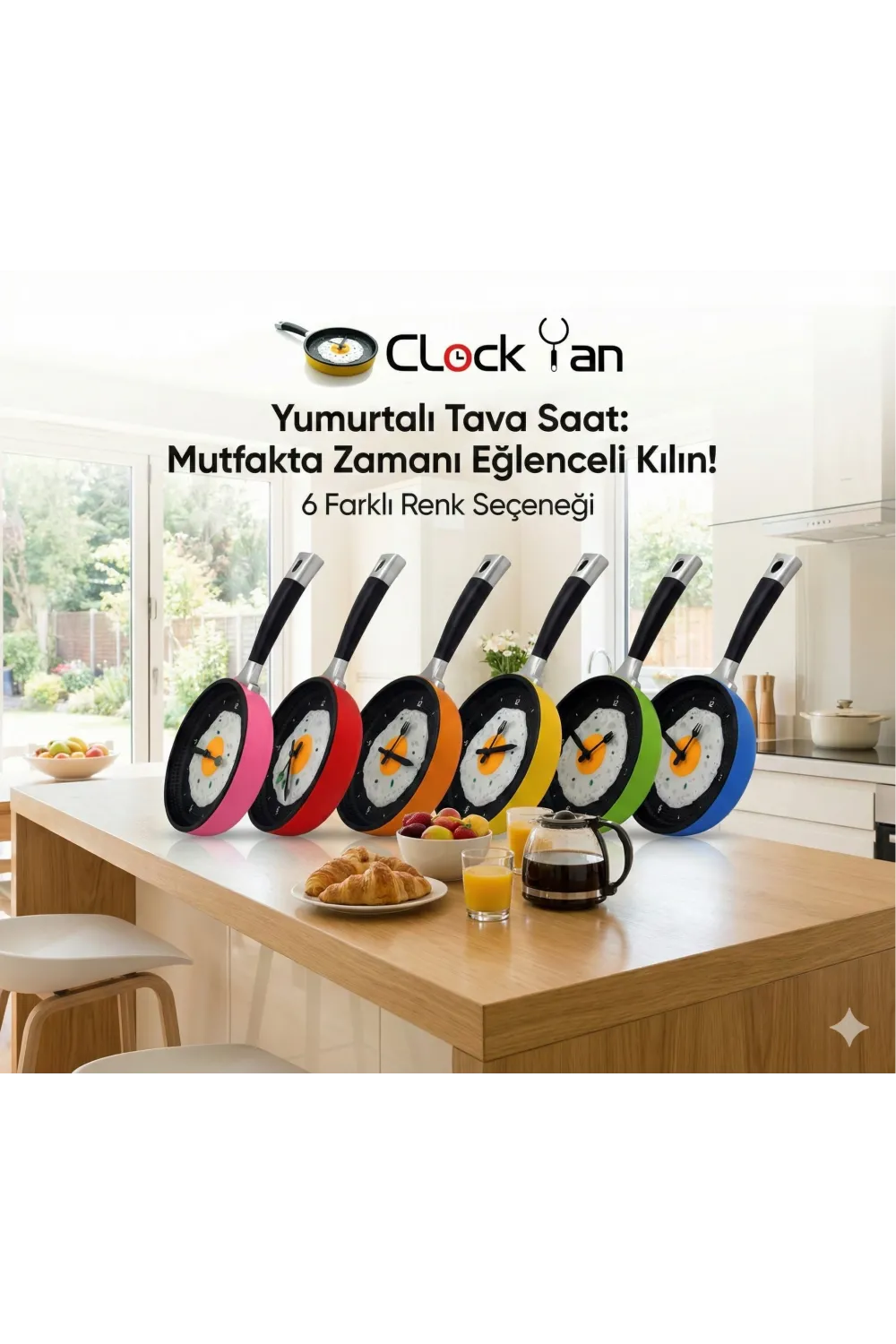 Tava Konseptli Duvar Saati
