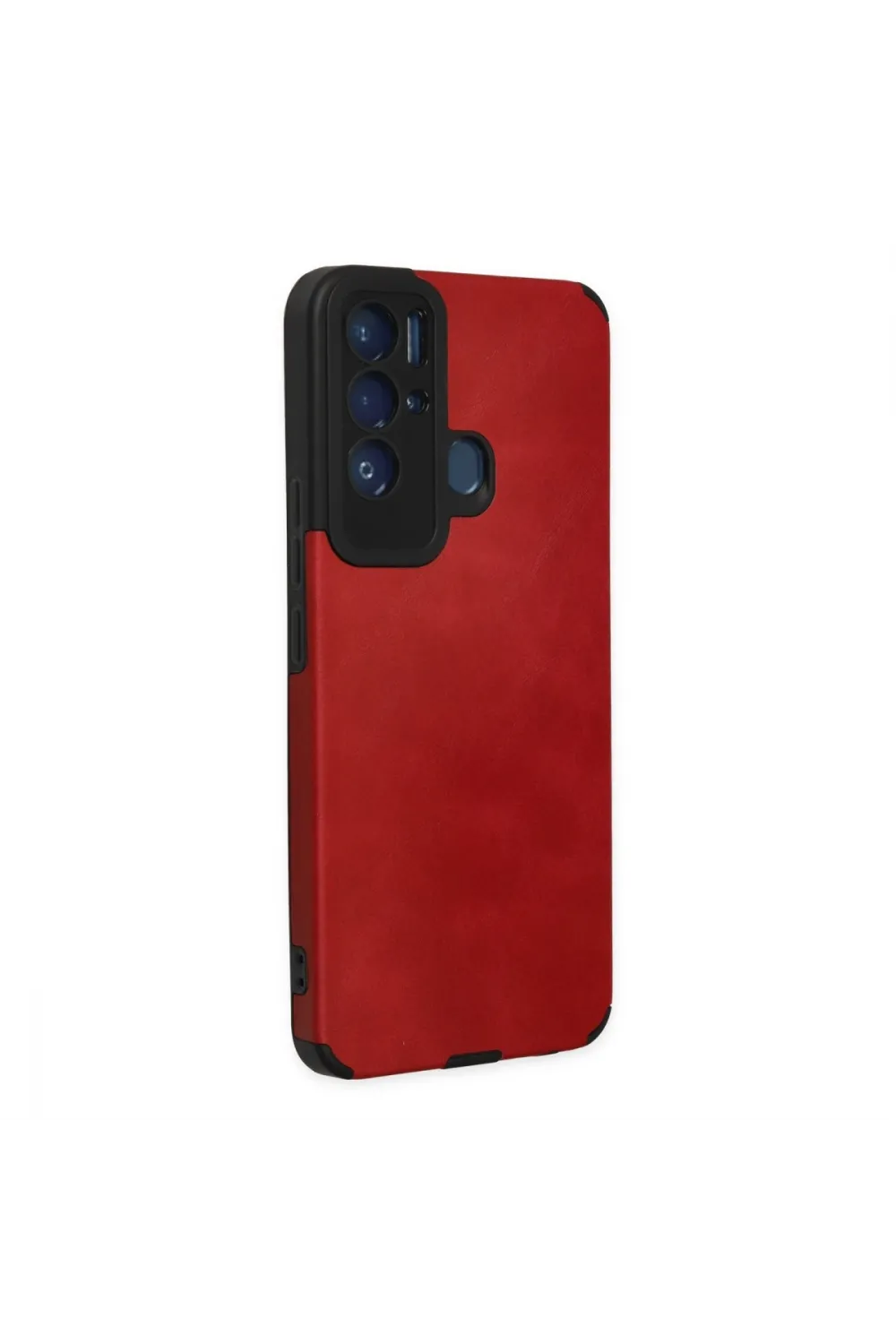 Tecno Pova Neo Kılıf Loop Deri Silikon - Kırmızı