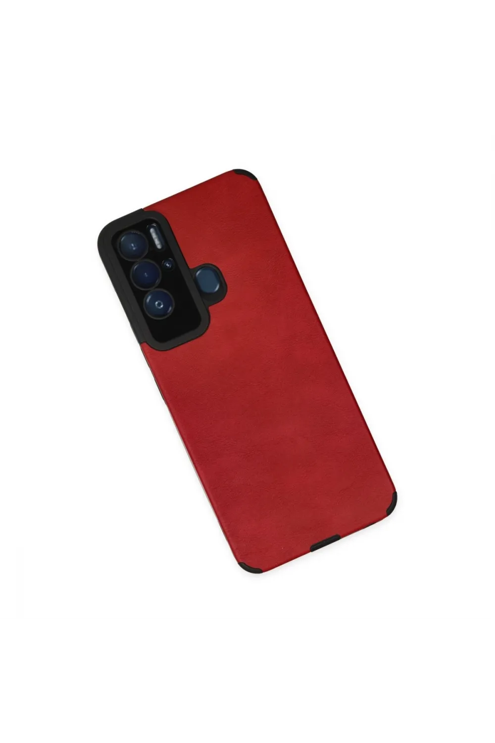 Tecno Pova Neo Kılıf Loop Deri Silikon - Kırmızı