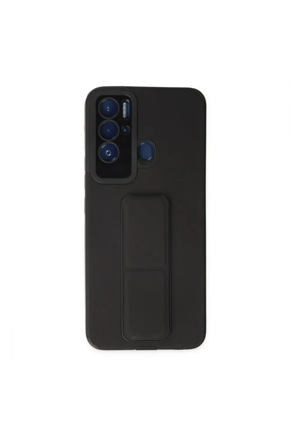 Tecno Pova Neo Kılıf Mega Standlı Silikon - Siyah