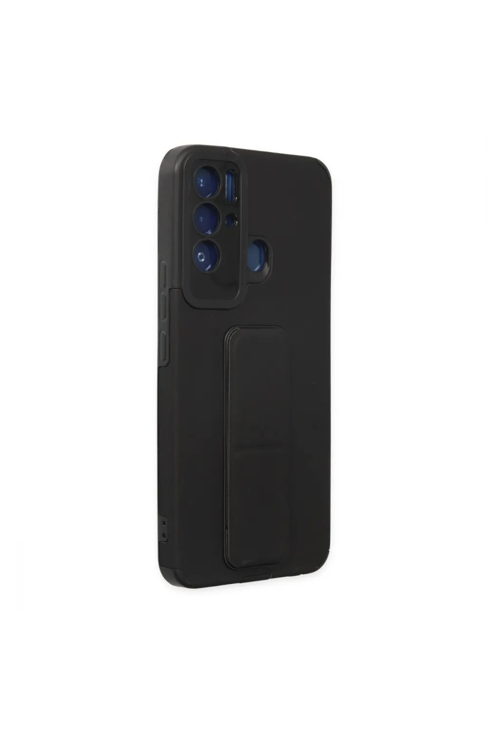 Tecno Pova Neo Kılıf Mega Standlı Silikon - Siyah