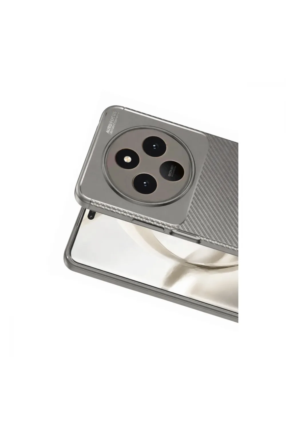 Tecno Spark 30 Kılıf Auto Focus Karbon Kapak - Gri