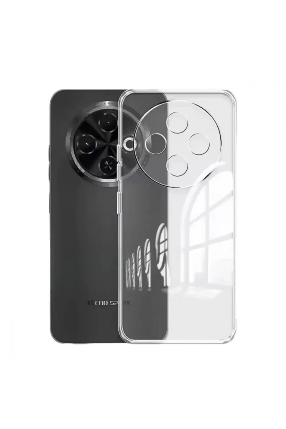 Tecno Spark 30c Kılıf Lüx Şeffaf Silikon