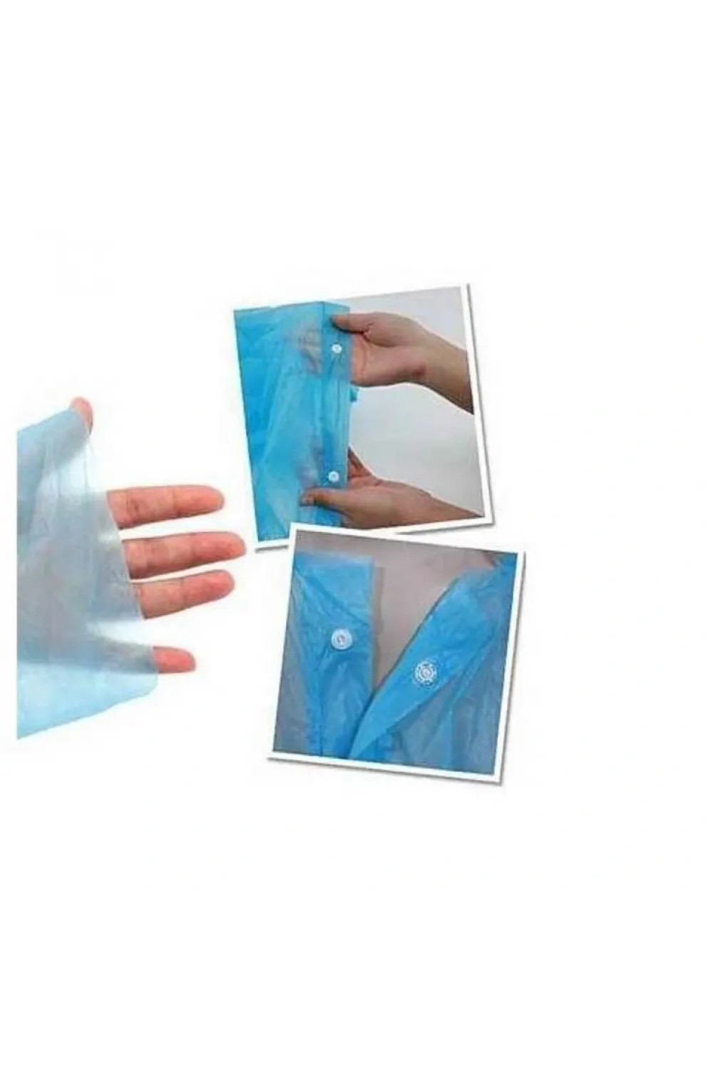 Tek Kullanımlık Çıtçıtlı Yağmurluk ( 5 Adet )