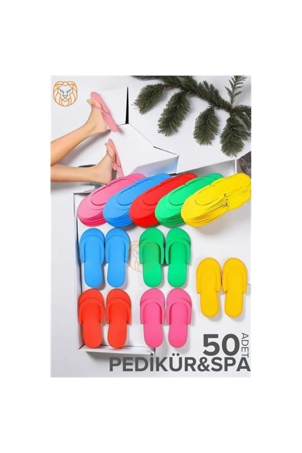 Tek Kullanımlık Pedikür Terliği - Spa Terliği Kullan-at Terlik 50 ÇİFT 714997