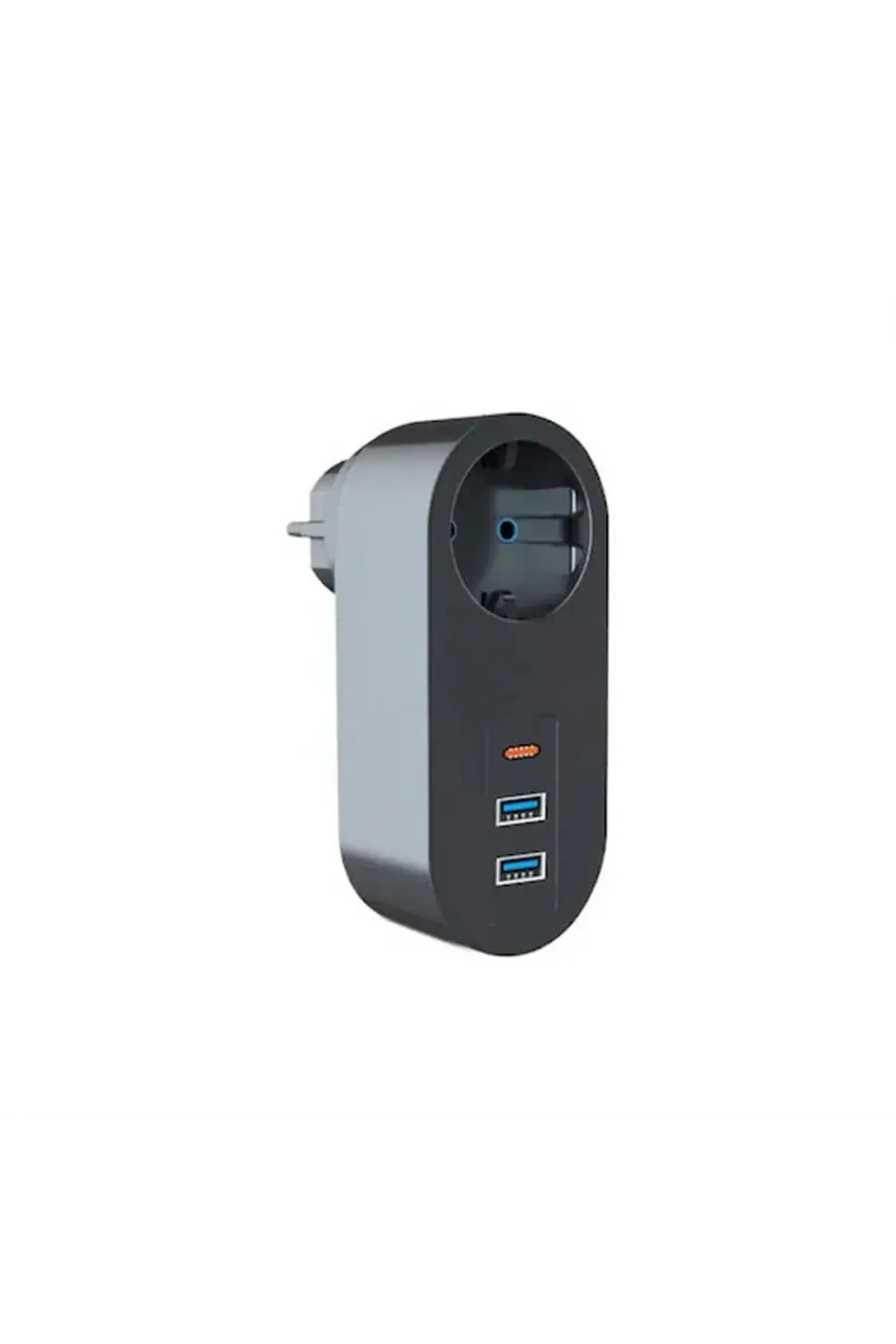 Tekli Akım Korumalı 2 Adet USB 1 Adet Type-C Girişli Priz 3400