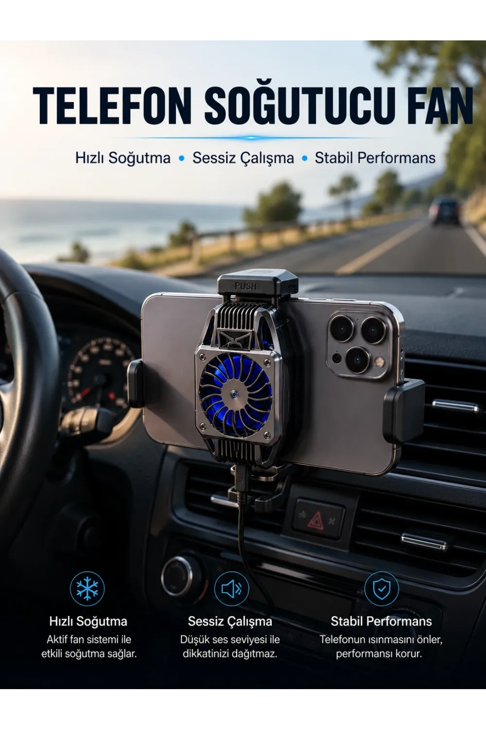 Telefon Soğutucu Fan Aktif Soğutma Sistemi İle Güçlü Performans