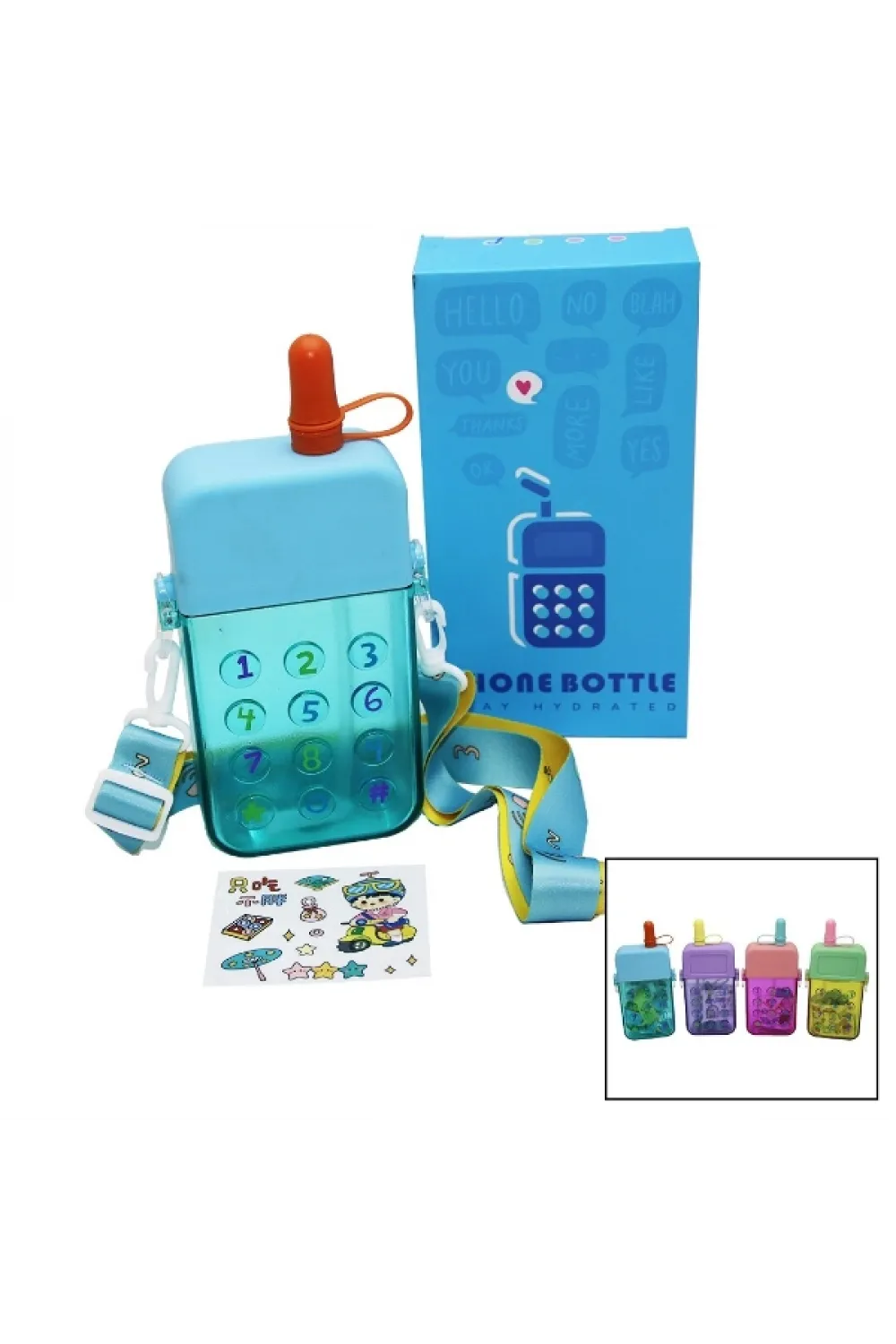 Telefon Tasarımlı Renkli Çocuk Suluk Matara