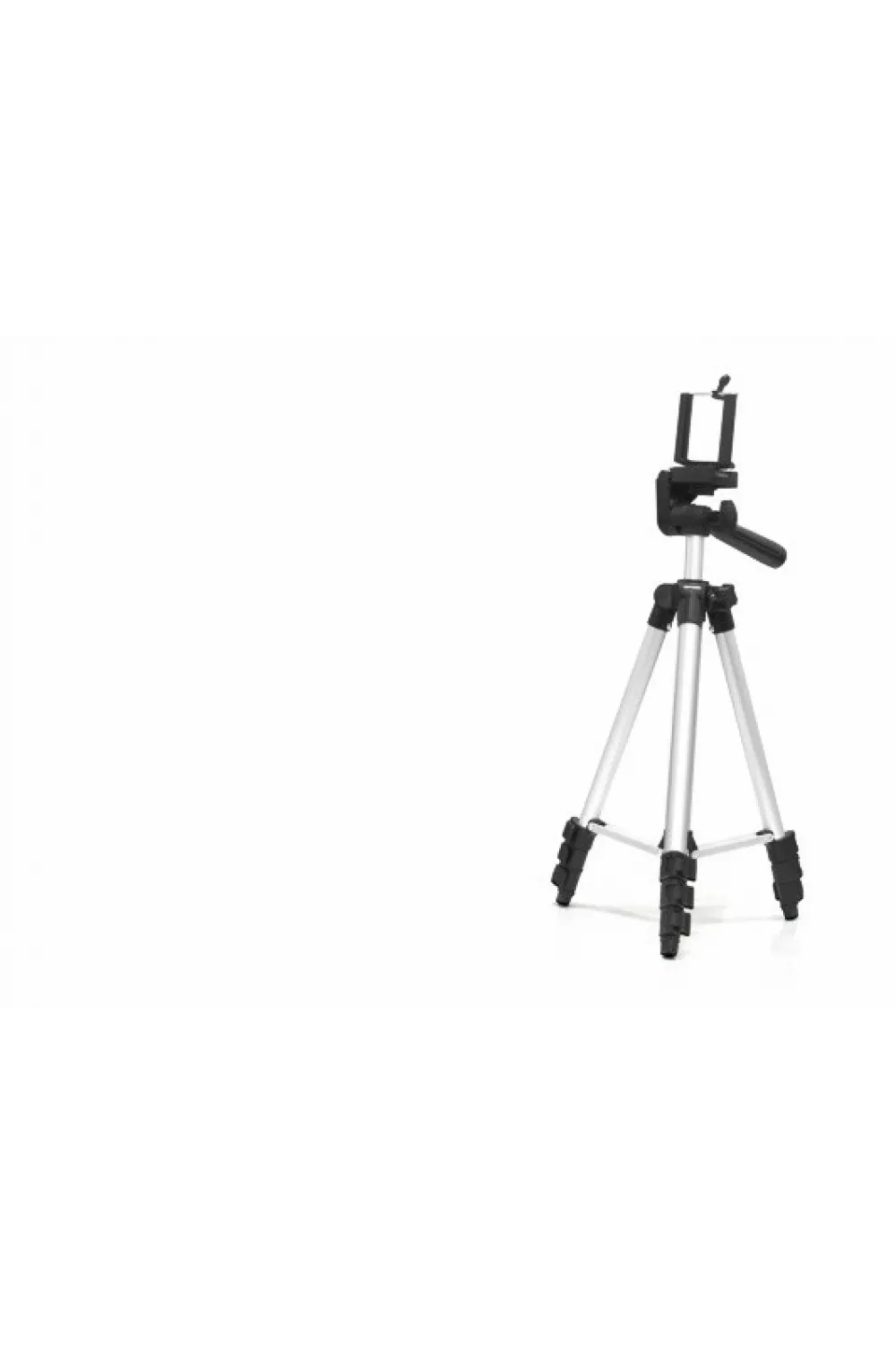 Telefon Tripodu Ayarlanabilir Başlıklı 100 Cm - Gümüş HDX3110