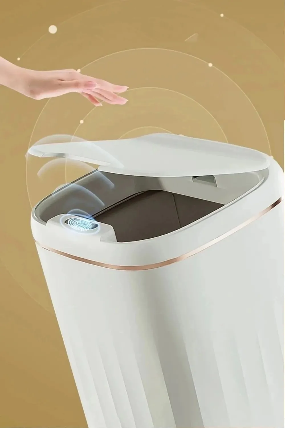 Temassız Sensörlü 20 Litre Çöp Kovası Uv Işıklı Koku Geçirmez Mutfak Banyo Kullanımı