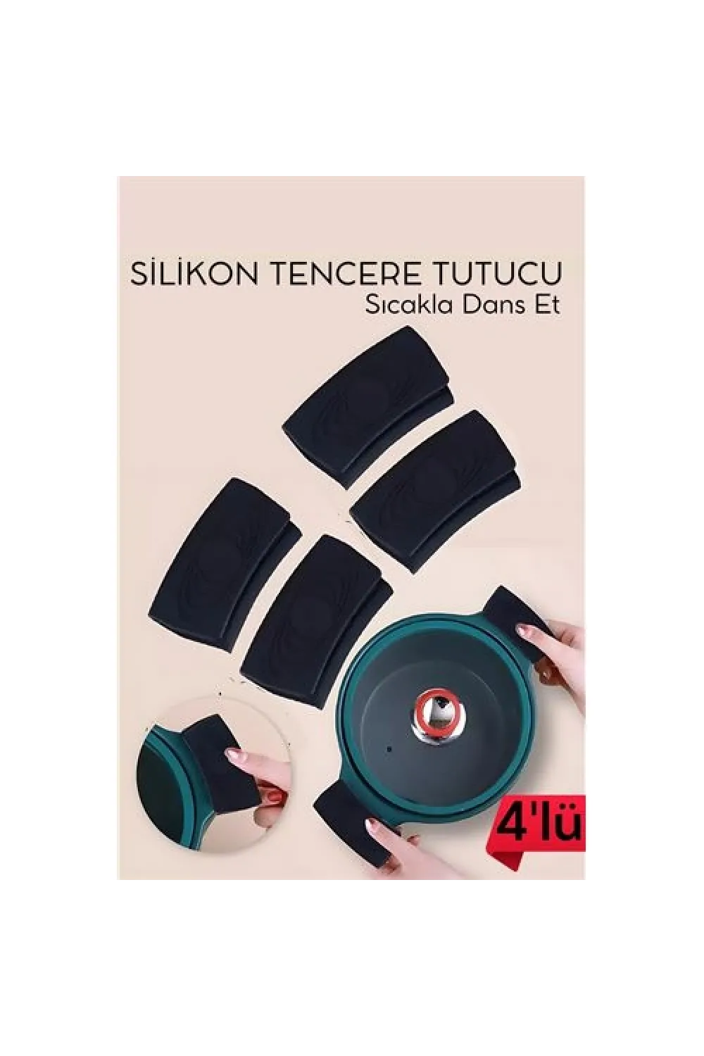 Tencere Tutucu Silikon 4 ADET 720172