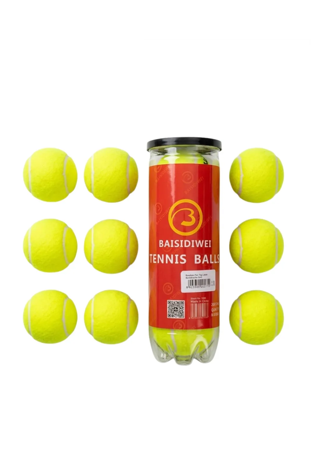 Tenis Topu 9’lu Set Antrenman Ve Maç İçin Dayanıklı Toplar