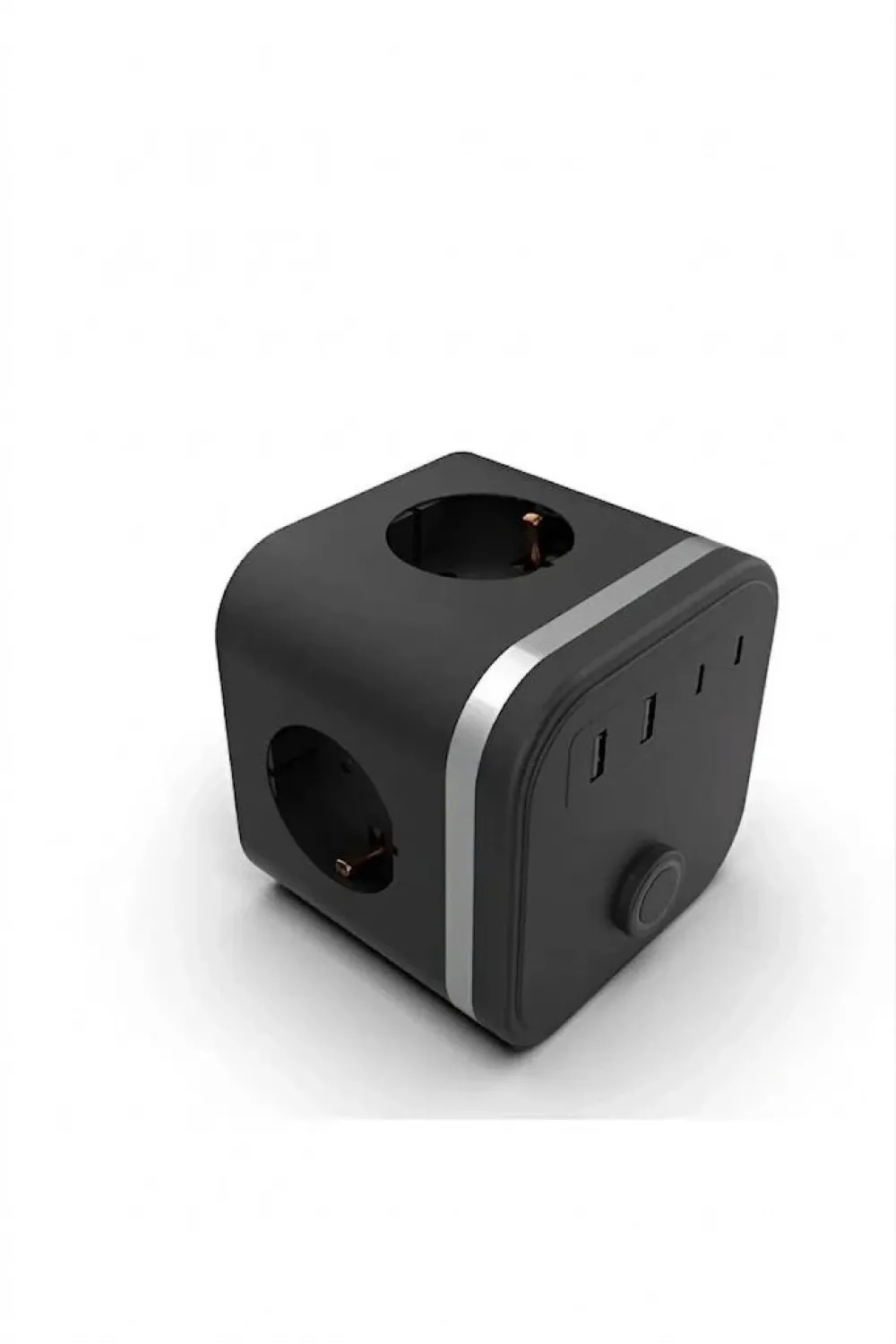 Termal Akım Korumalı Isıya Dayanıklı 3’lü Duvar Tipi Priz 2x Usb 2x Typce 3680 W