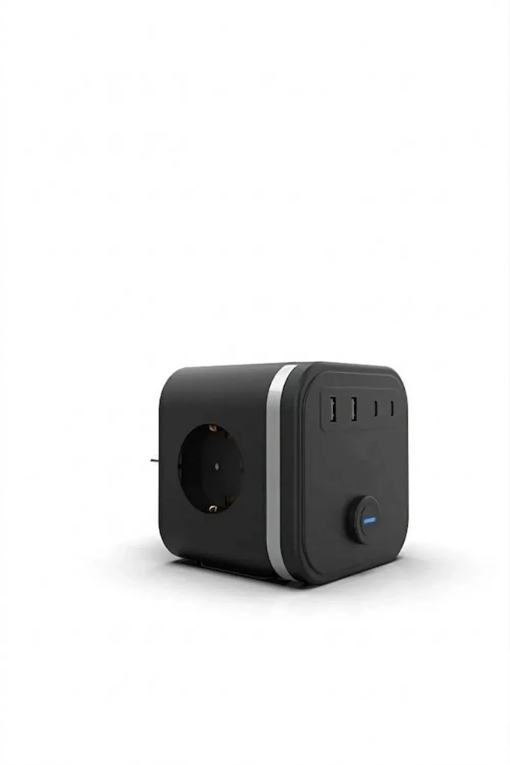 Termal Akım Korumalı Isıya Dayanıklı 3’lü Duvar Tipi Priz 2x Usb 2x Typce 3680 W