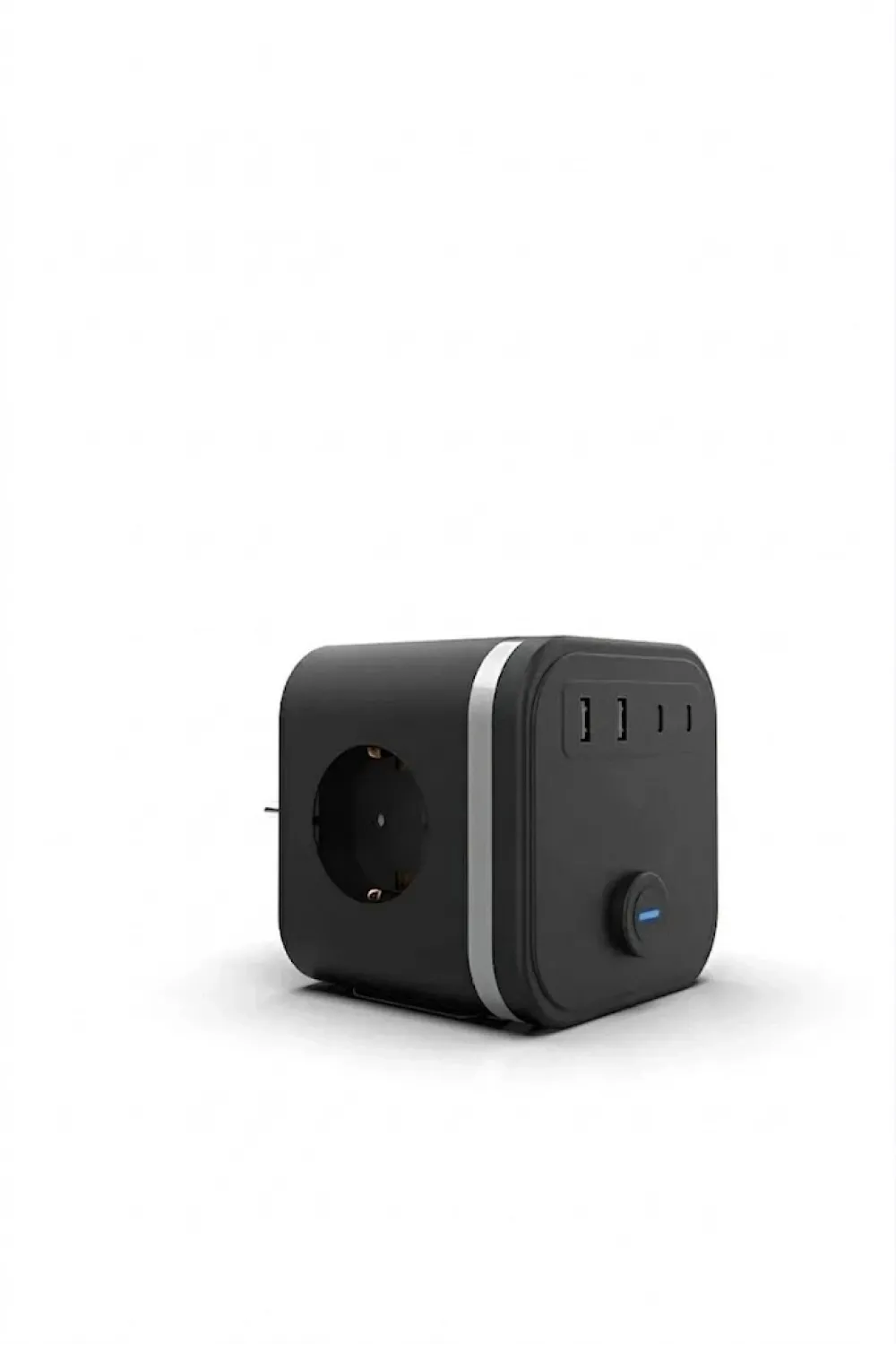 Termal Akım Korumalı Isıya Dayanıklı 3’lü Duvar Tipi Priz 2x Usb 2x Typce 3680 W