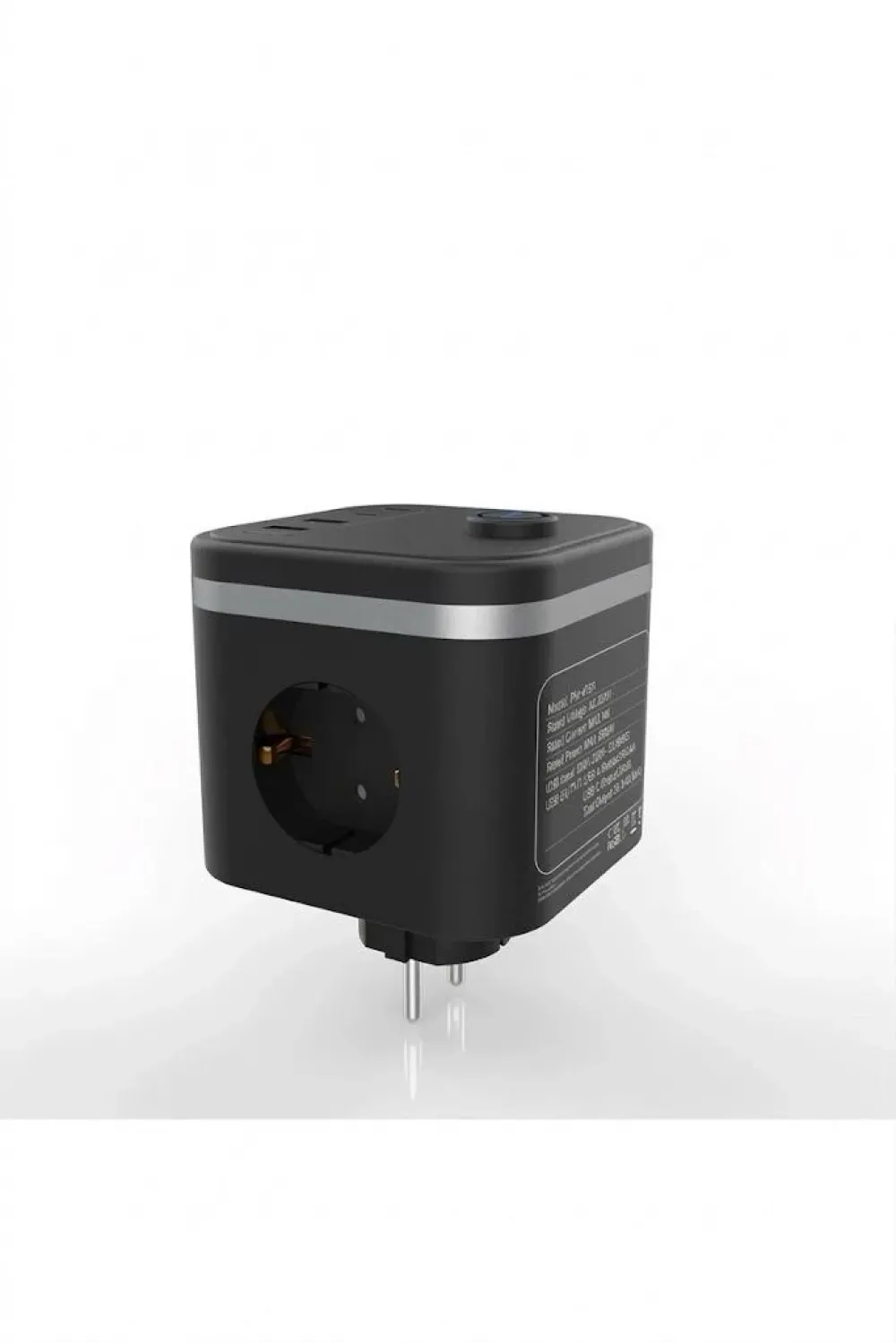 Termal Akım Korumalı Isıya Dayanıklı 3’lü Duvar Tipi Priz 2x Usb 2x Typce 3680 W