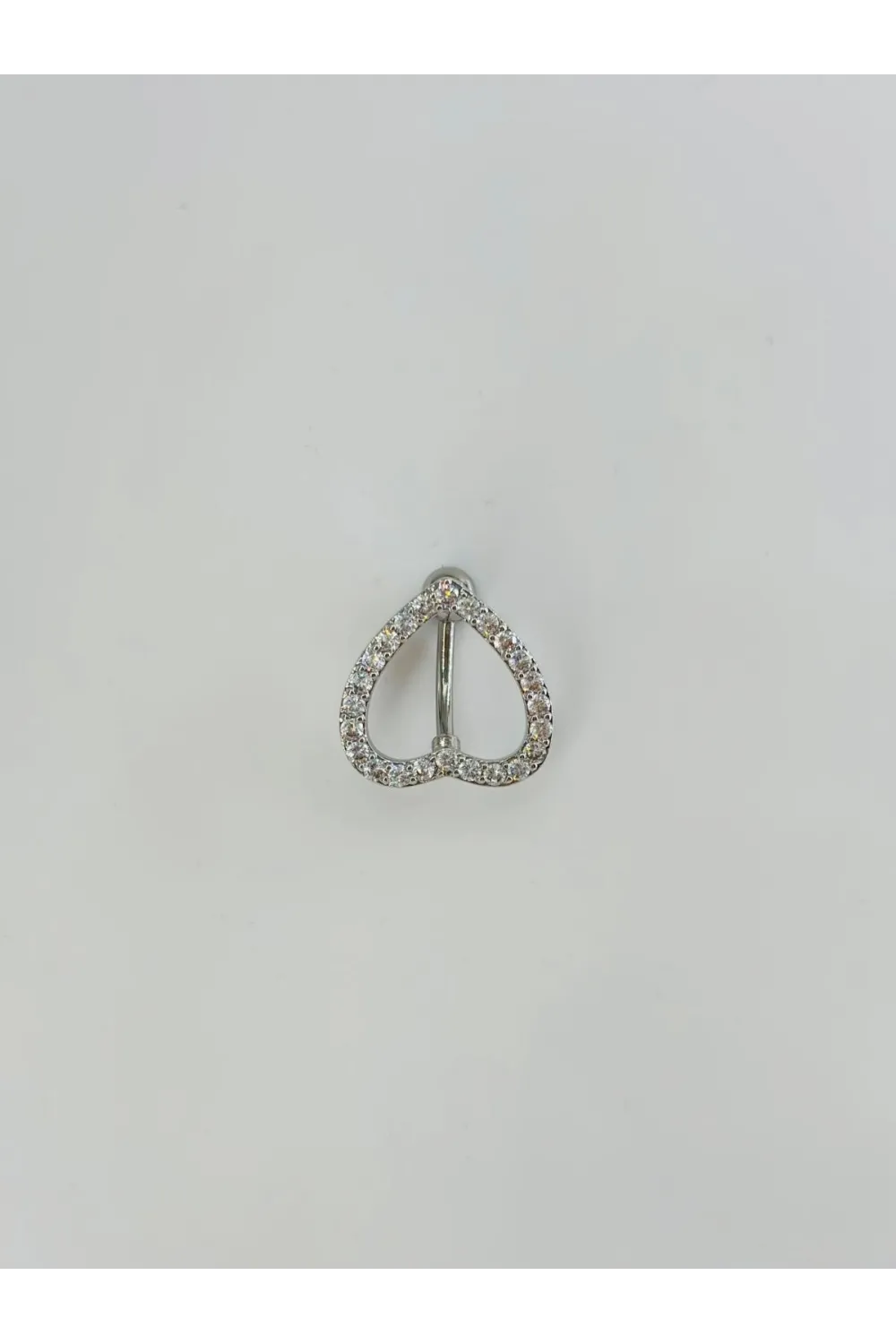 Ters Kalp Detaylı Göbek Piercing - Pg0143