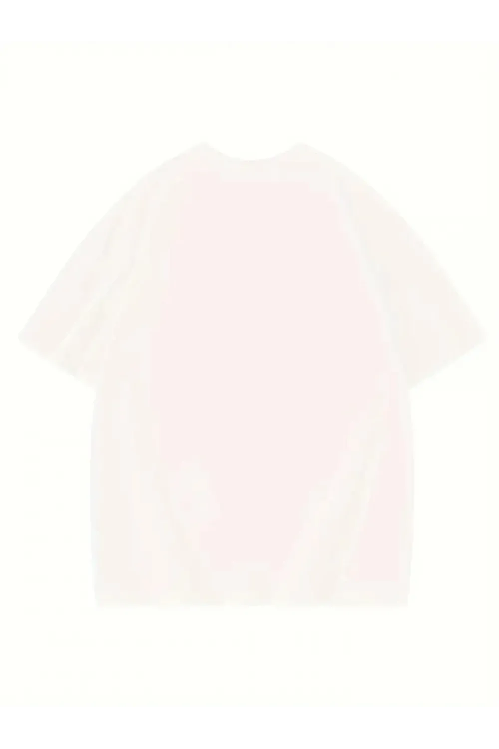 Thousand Baskılı Oversize Bisiklet Yaka T-shirt - Beyaz