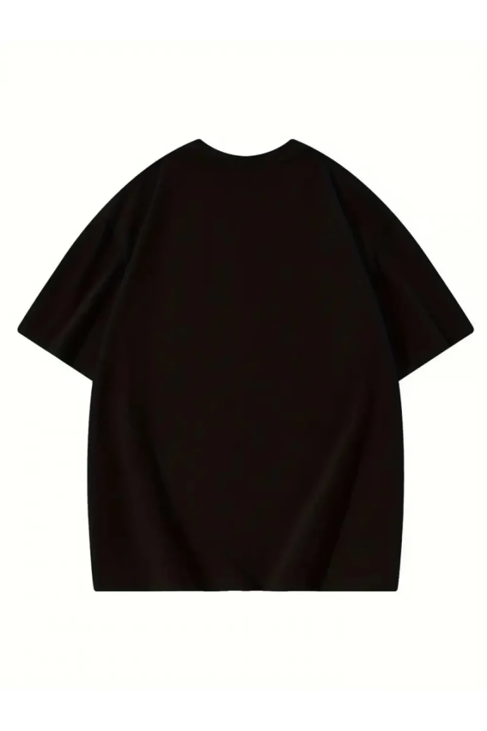 Thousand Baskılı Oversize Bisiklet Yaka T-shirt - Siyah